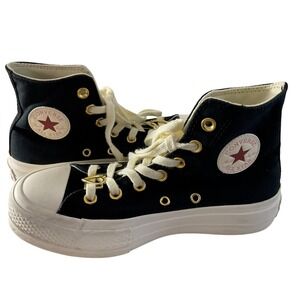 Converse Chuck Taylor All Star Lift Platform Hearts Black Gold Womens 6 A05138C